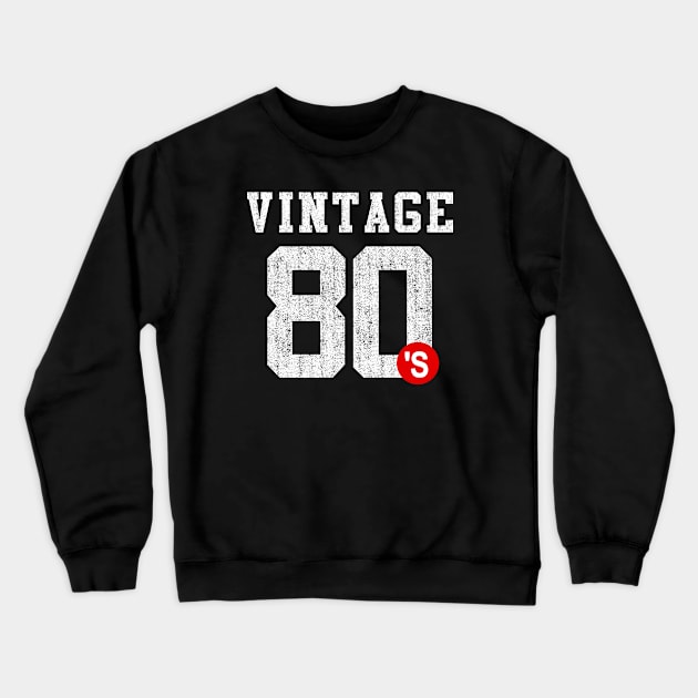 1980s vintage back print on tshirt Crewneck Sweatshirt by teemarket